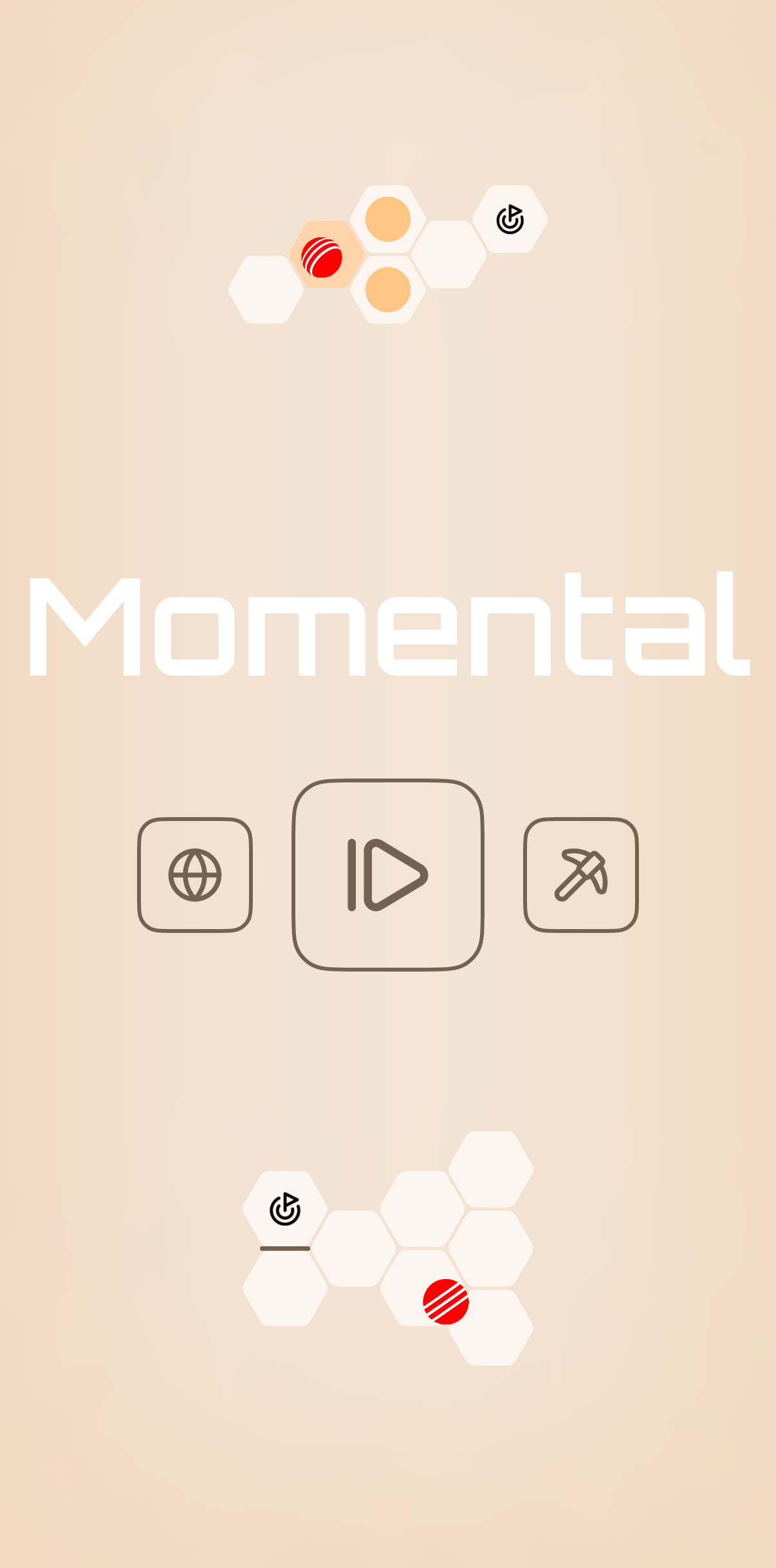 Momental main menu screenshot